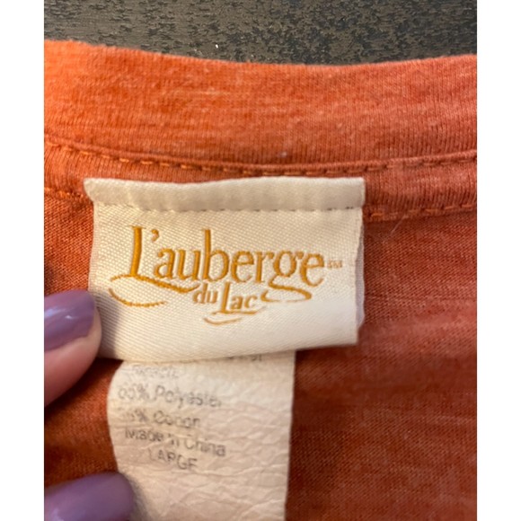 L'auberge du Lac -Lake Charles Casino Long Sleeve Burnt Orange T Shirt - Sz L - Picture 4 of 8